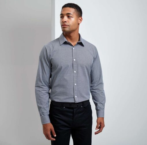 GINGHAM PAMUT HOSSZÚ UJJÚ FÉRFI ING - Image 1