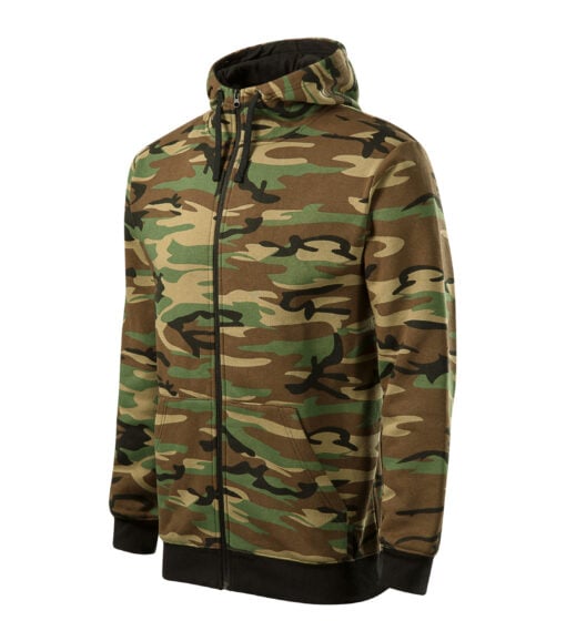 A férfi tréningruha felső része CAMO ZIPPER C19 - Image 1