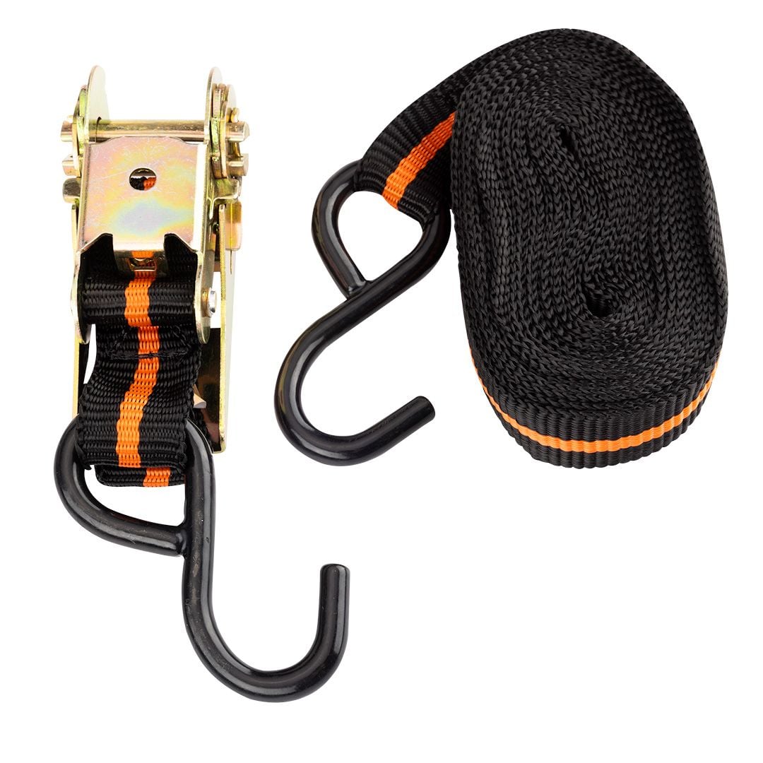 Pas mocujący z grzechotką 25 mm x 4.5 m, wytrzymujący 260 kg PP Pas mocujący z grzechotką 25 mm x 4.5 m, wytrzymujący 260 kg PP