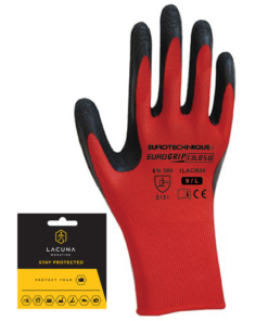 Kesztyű latex bevonattal LAC