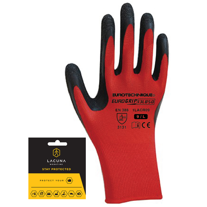 Kesztyű latex bevonattal LAC