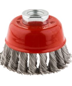 Szczotka druciana doczołowa 80 mm x M14, INOX