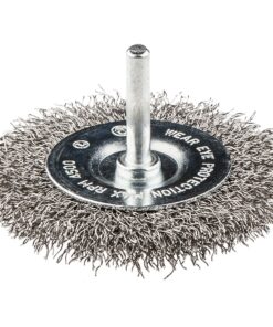 Szczotka druciana tarczowa z trzpieniem 75 mm, INOX