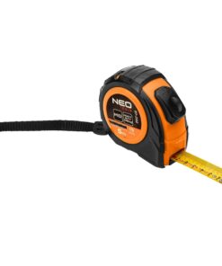 Miara zwijana stalowa 5 m x 19 mm, auto blokada, dwa przyciski stop