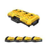 DeWalt DCB104H4-QW Četverostruki brzi punjač s 4x 5Ah POWERSTACK baterijama