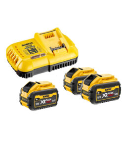 DeWalt DCB118X3-QW 54V / 162 Wh XR FLEXVOLT Akku-Starter-Set, inklusive 3x Akku und 1x Schnellladegerät DCB118-QW