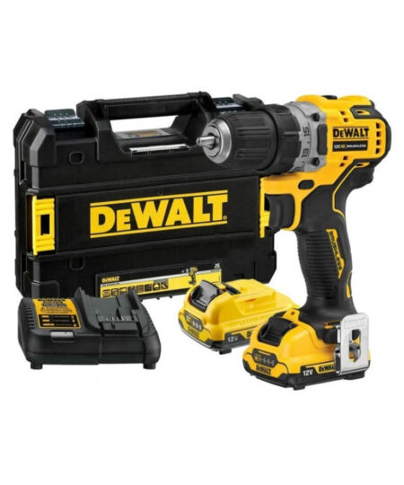 DeWalt DCD706D2-QW 12V Akku-Schlagbohrschrauber mit 2x 2Ah Akkus, Schnellladegerät und Koffer