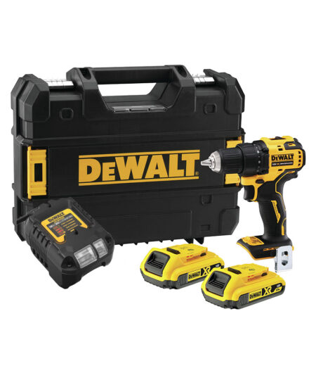 DeWalt DCD708D2T-QW 18V Akku-Bohrschrauber mit 2x 2Ah Akkus, Ladegerät und Koffer