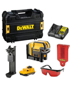 DeWalt DCE0825D1R-QW 12V 5-Punktlinienlaser, rot mit 1x 2Ah Akku,Ladegerät und Koffer