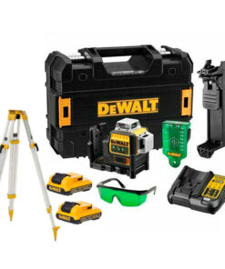 DeWalt DCE089D2G+DE0736 Akku-Multilinienlaser grün mit 2x Akkus 2Ah und Stativ
