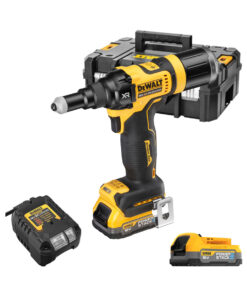 DeWalt DCF403E2T-QW 18V Akku-Nietpistole 2,4-4,8mm mit 2x 1.7 Ah POWERSTACK Akkus, Ladegerät und Koffer