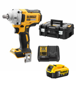 DeWalt DCF894HP1-QW 18V 1/2″ Bürstenloser Drehschlagschrauber mit 1x 5 Ah Akku, Ladegerät und TSTAK Koffer