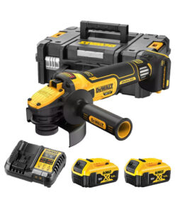 DeWalt DCG409VSP2-QW 18V WTC 125mm Akku-Winkelschleifer mit 2x 5Ah Akkus, Ladegerät und Koffer