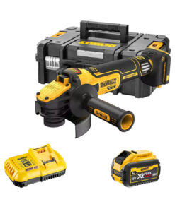 DeWalt DCG409VSX1-QW 18V WTC 125mm Akku-Winkelschleifer mit 1x 9Ah Akku, Ladegerät und Koffer