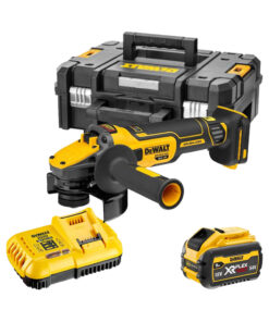 DeWalt DCG409X1-QW 18V XR FLEXVOLT Advantage Akku-Winkelschleifer 125mm (bürstenlos), mit 1x 9Ah Akku, Ladegerät und Koffer