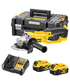 DeWalt DCG412P2-QW 18V XR Akku-Winkelschleifer mit 2x 5Ah Batterien, Ladegerät und Koffer