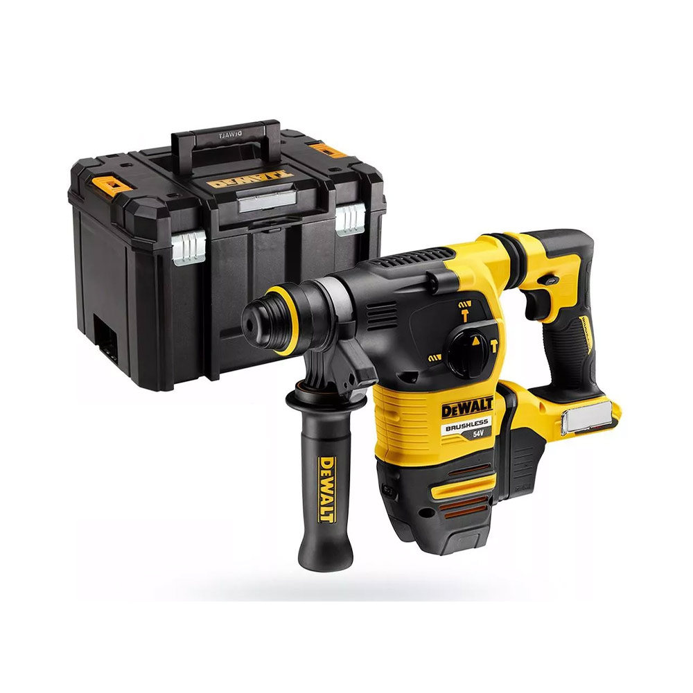 DeWalt DCH334NT-XJ 54V / 162Wh Bürstenloser SDS+ Akku-Kombihammer 30mm, 3,5 Joule, SSBF, UTC, mit Koffer DeWalt DCH334NT-XJ 54V / 162Wh Bürstenloser SDS+ Akku-Kombihammer 30mm, 3,5 Joule, SSBF, UTC, mit Koffer