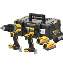DeWalt DCK2050E2T-QW 18V Doppelpack Elektrowerkzeugset mit 2x 1.7Ah Akkus, Ladegerät und Koffer