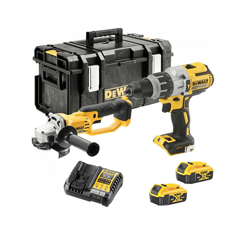 DeWalt DCK278P2-QW 18V Doppeltpackung – DCD996 Akku-Schlagbohrschrauber + DCG412 Akku-Winkelschleifer, 2x 5Ah Akkus,Ladegerät und Koffer DeWalt DCK278P2-QW 18V Doppeltpackung – DCD996 Akku-Schlagbohrschrauber + DCG412 Akku-Winkelschleifer, 2x 5Ah Akkus,Ladegerät und Koffer