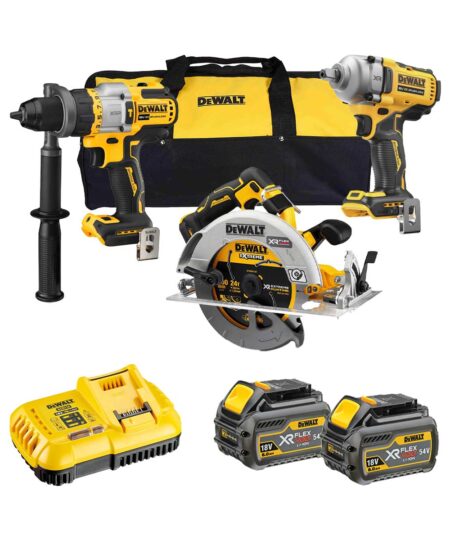 DeWalt DCK324T2-QW Elektrowerkzeug Set mit 2x 6Ah Akkus, Ladegerät und Koffer