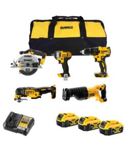 DeWalt DCK525P3 18V 5-Maschinen Elektrowerkzeugset mit 3x 5 Ah Akkus, Ladegerät und Tasche