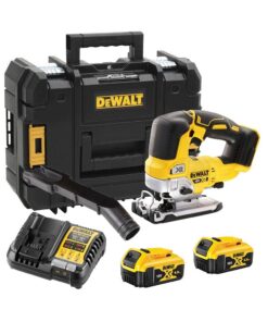 DeWalt DCS334P2-QW 18V Bürstenloser Akku-Pendelhub-Stichsäge mit 2x 5Ah Akkus, Ladegerät und TSTAK Koffer