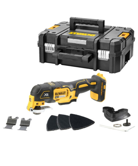 DeWalt DCS355NT-XJ 18V Bürstenloses Oszillierendes Akku-Kombi Schwenkgerät mit Zubehör und Koffer