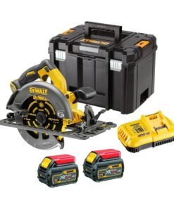 DeWalt DCS576T2-QW 54V XR Flexvolt Akku-Kreissäge 190 mm mit 2x 6Ah Akkus, Ladegerät und Koffer