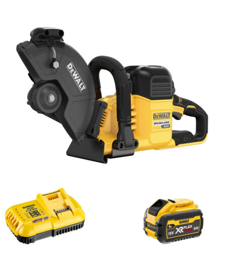 DeWalt DCS691X1-QW 54V 230mm Akku-Trennschleifer mit 1x 9Ah Akku und Ladegerät