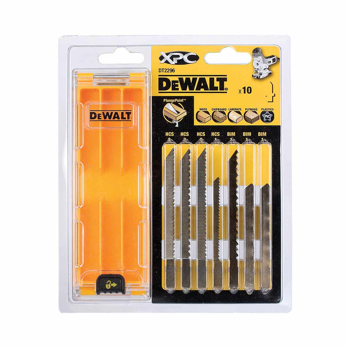 DeWalt DT2296-QZ Stichsaegeblaetter-Set 10-tlg. DeWalt DT2296-QZ Stichsaegeblaetter-Set 10-tlg.