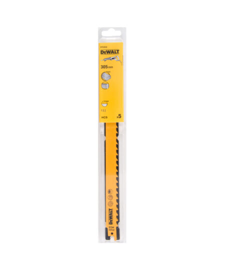 DeWalt DT2432-QZ Saebelsaegeblatt HCS Holz 305mm 5Stk