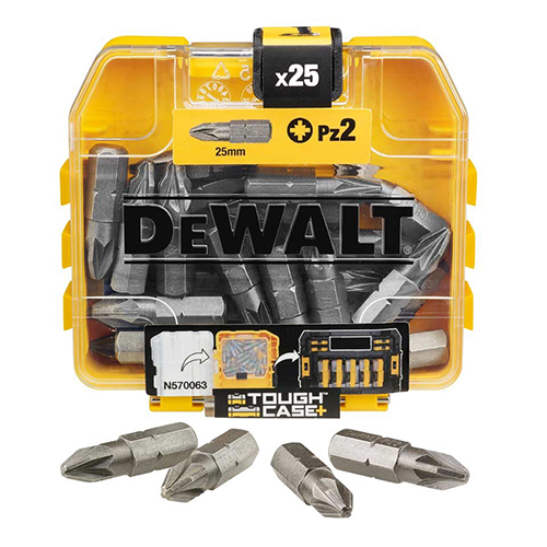DeWalt DT71521-QW 25 mm PZ2 Standard Tic Tac Bits 25 Stk. DeWalt DT71521-QW 25 mm PZ2 Standard Tic Tac Bits 25 Stk.