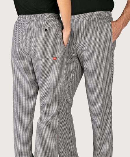Kuharske Hlače Unisex Toma CAPRI - Pepita / Pied de Poule (100% Pamuk & Elastični Struk)
