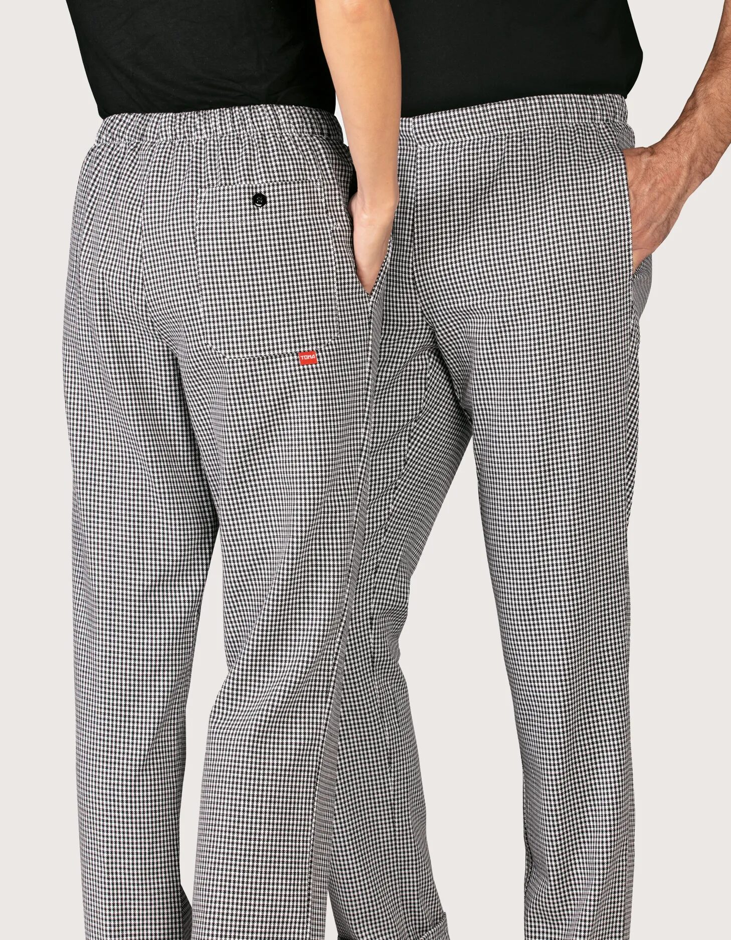 Kuharske Hlače Unisex Toma CAPRI - Pepita / Pied de Poule (100% Pamuk & Elastični Struk) Kuharske Hlače Unisex Toma CAPRI - Pepita / Pied de Poule (100% Pamuk & Elastični Struk)