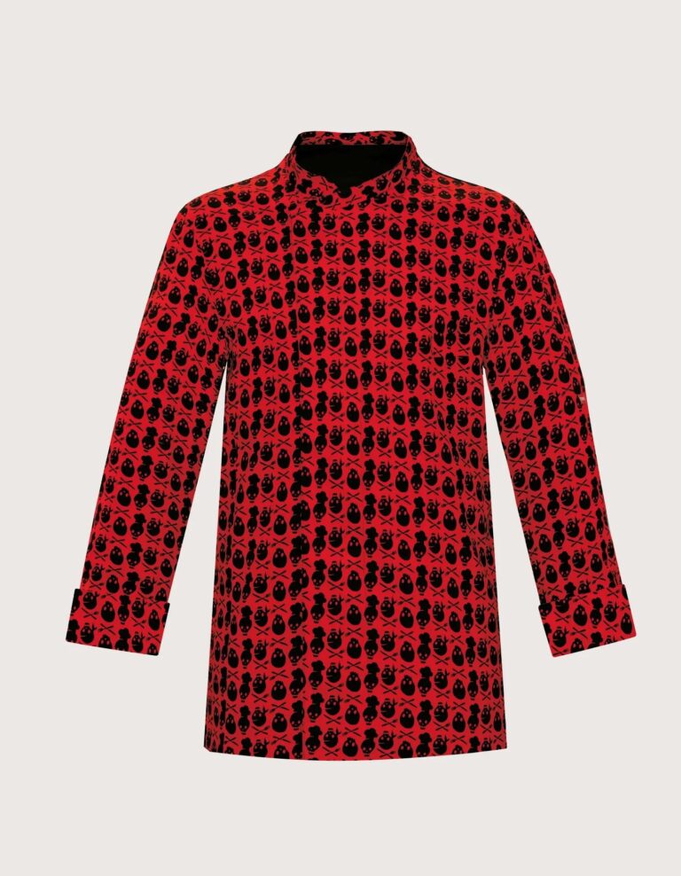 Toma GORDON Unisex Szakácskabát - Koponya Minta