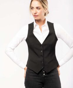 KA502 Ženski ugostiteljski prsluk, Crna