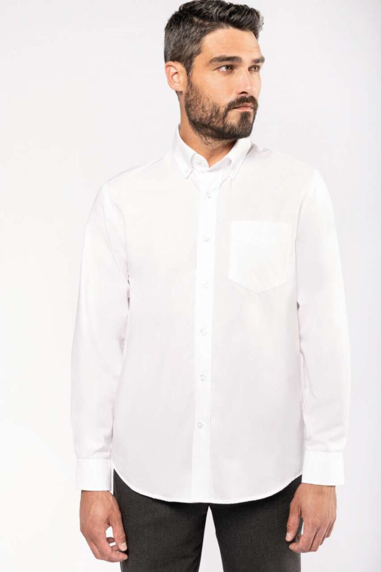 Kariban Férfi Hosszú Ujjú Oxford Ing