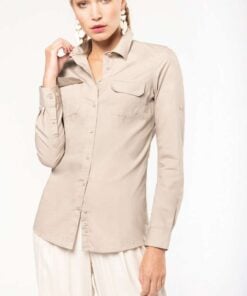 Kariban női hosszú ujjú szafari ing