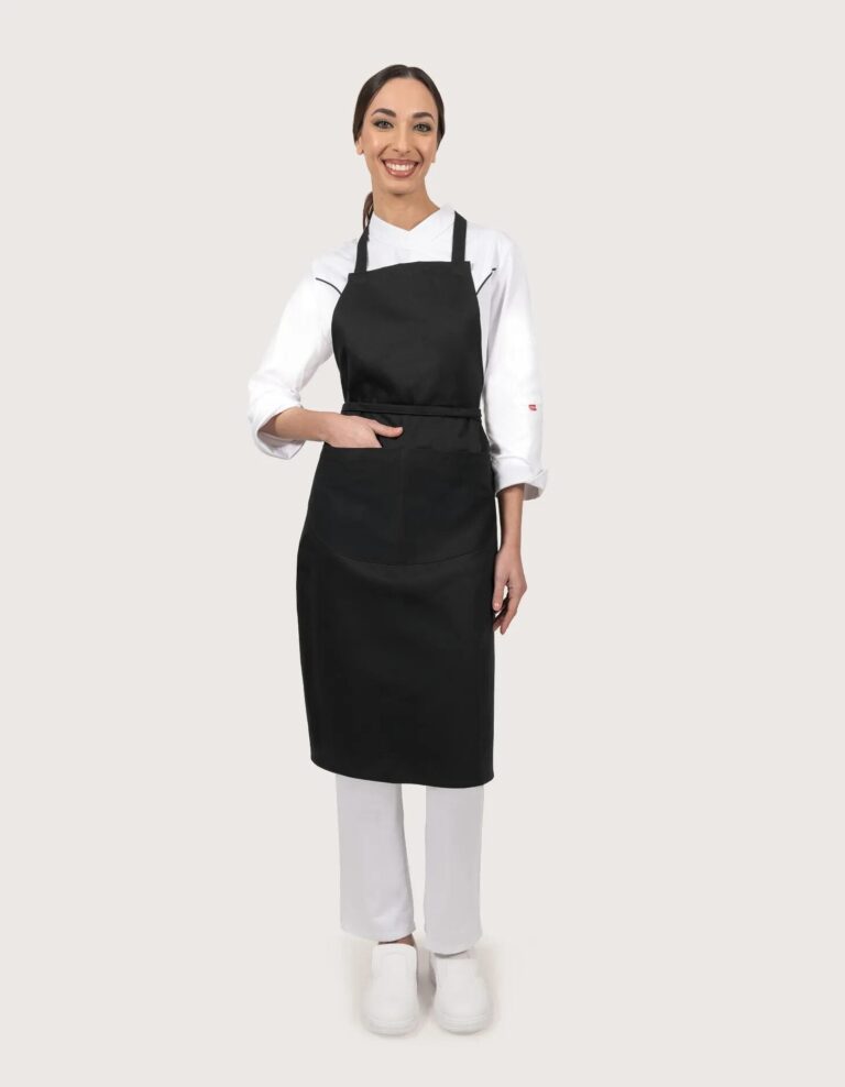 Toma Youniform Lima Fekete Hosszú Kötény - 100% Pamut