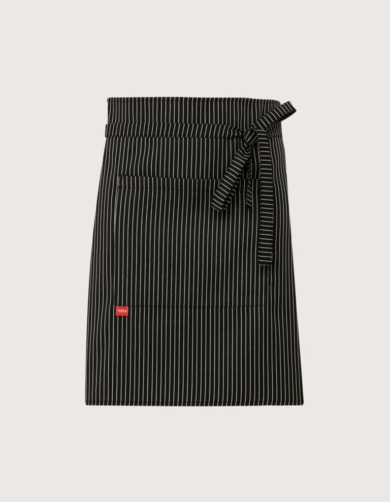 Nevada Bistro Rövid Kötény – Kék-Fekete Csíkos Minta