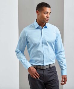Premier Stretch-fit pamut poplin hosszú ujjú ing