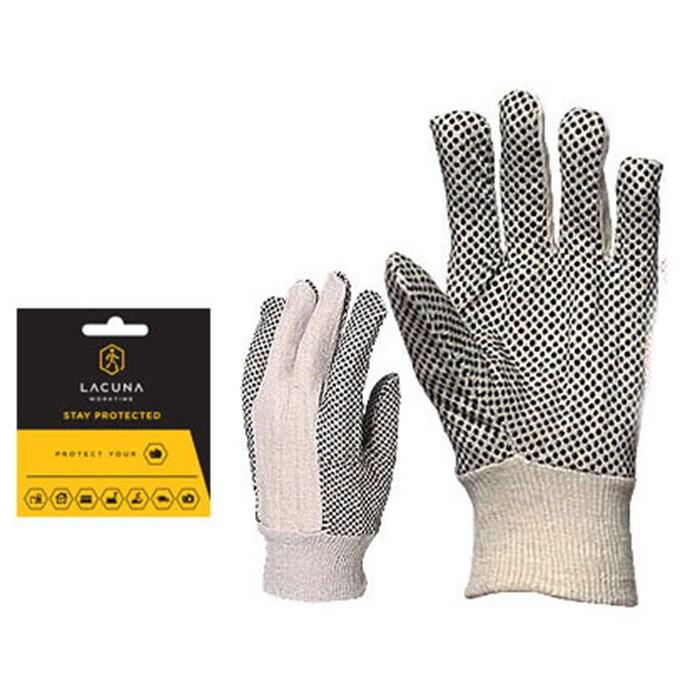 Pamut kerti kesztyű TANA szürke méretű 10