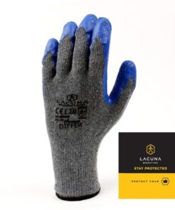 DIFFER Latex bevonatú kesztyűk kék 10-es méretben