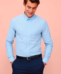 SOLS BOSTON FIT - LONG SLEEVE OXFORD MENS SHIRT