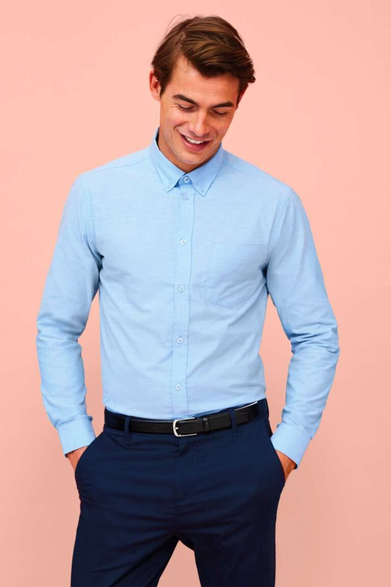SOLS BOSTON FIT - LONG SLEEVE OXFORD MENS SHIRT
