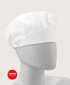 Ema Női Szakácssapka – 3 Darabos Készlet (Fehér)