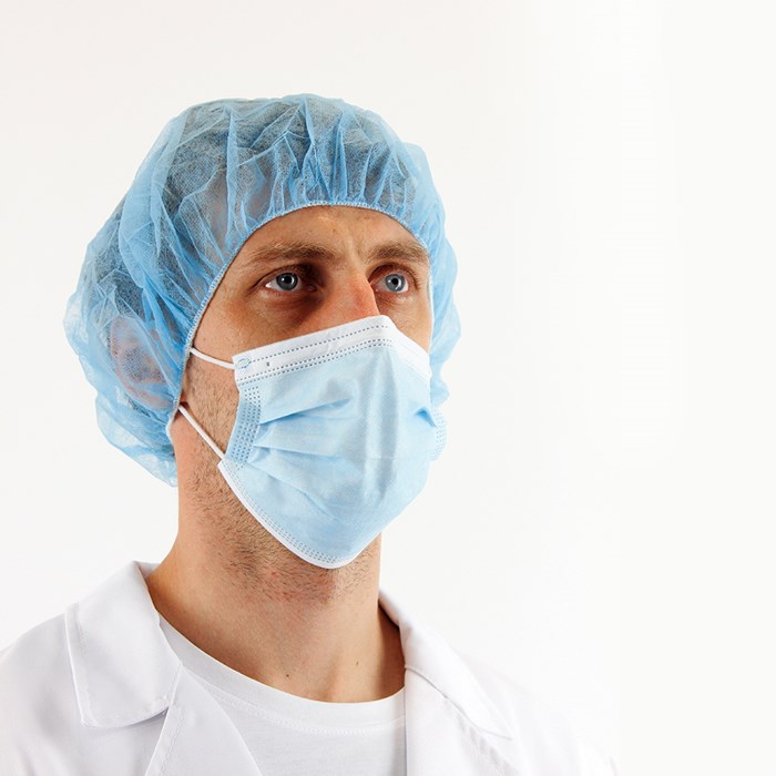 Eldobható sapka NORA kék (100 db)