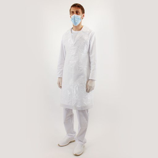 Eldobható kötény ZOE fehér (100 db)