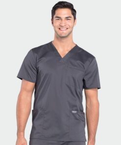 REVOLUTION WWE670 Férfi Orvosi Blúz, Szürke