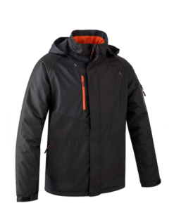 Ripstop parka YUZU fekete - narancssárga